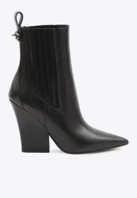 105 VLogo Lockette Leather Booties