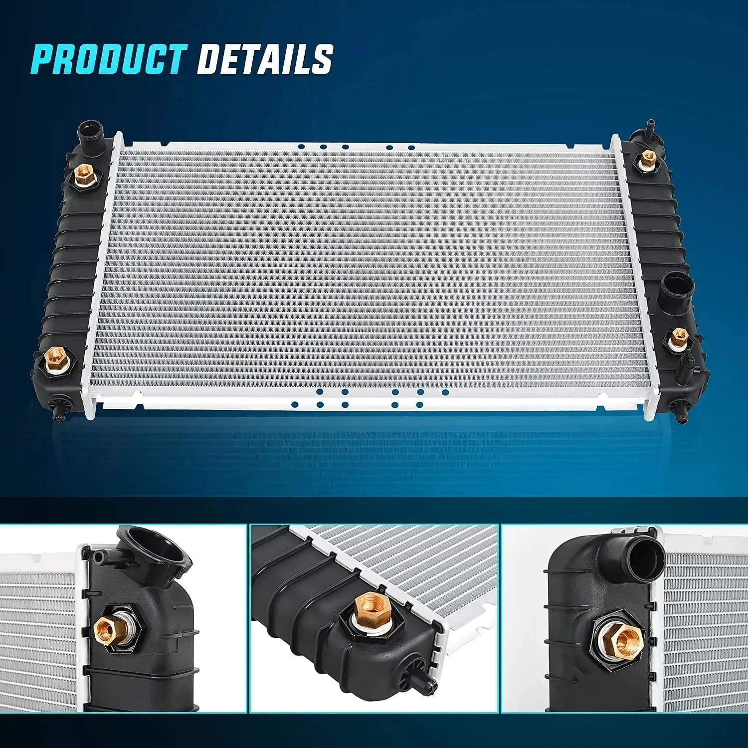 1996-2005 Chevy Blazer 4.3L 1996-2004 Chevy S10 4.3L 1996-2001 GMC Jimmy 4.3L 1996-2004 GMC Sonoma 4.3L 1996-2001 Bravada 4.3L Radiator