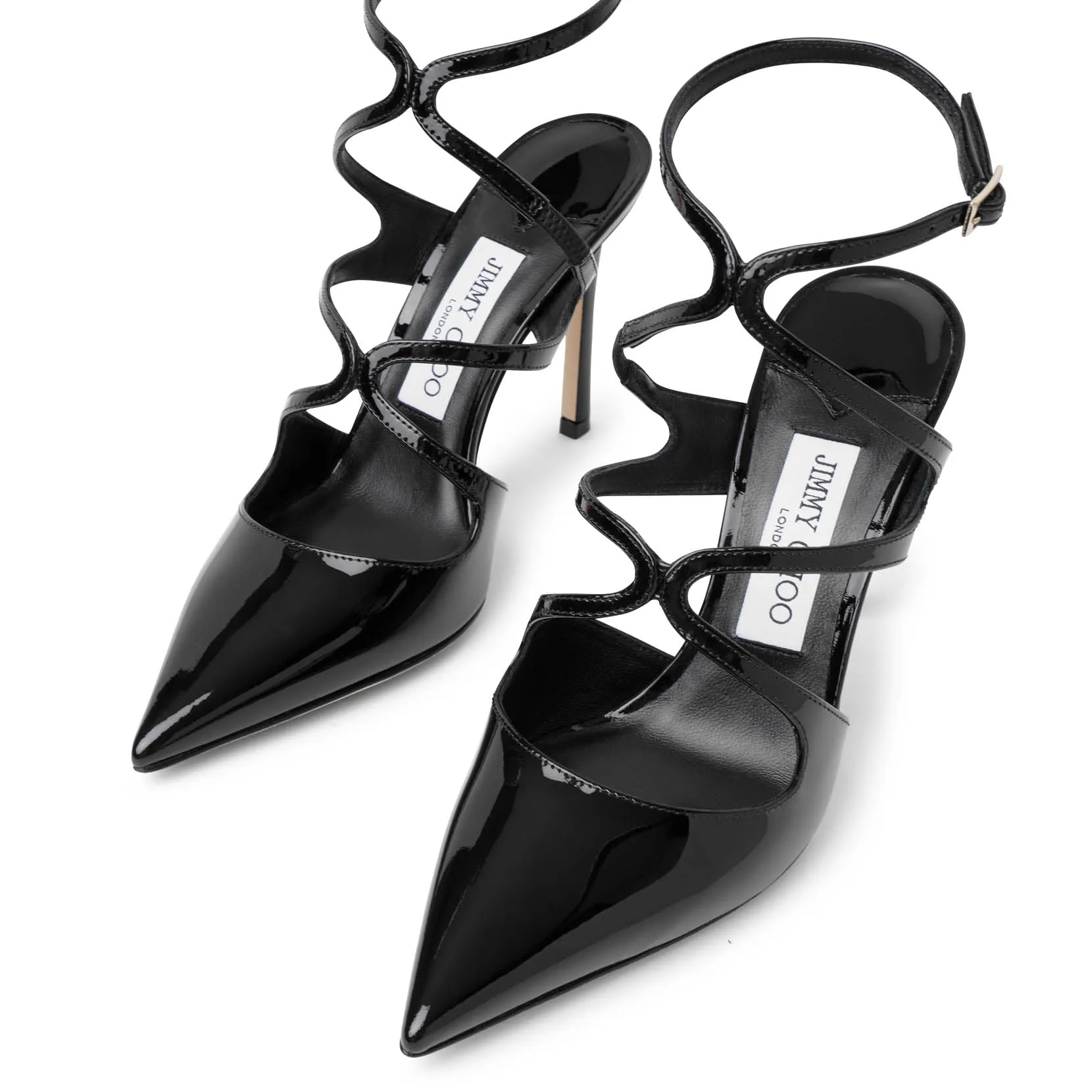 Azia 95 black patent pumps