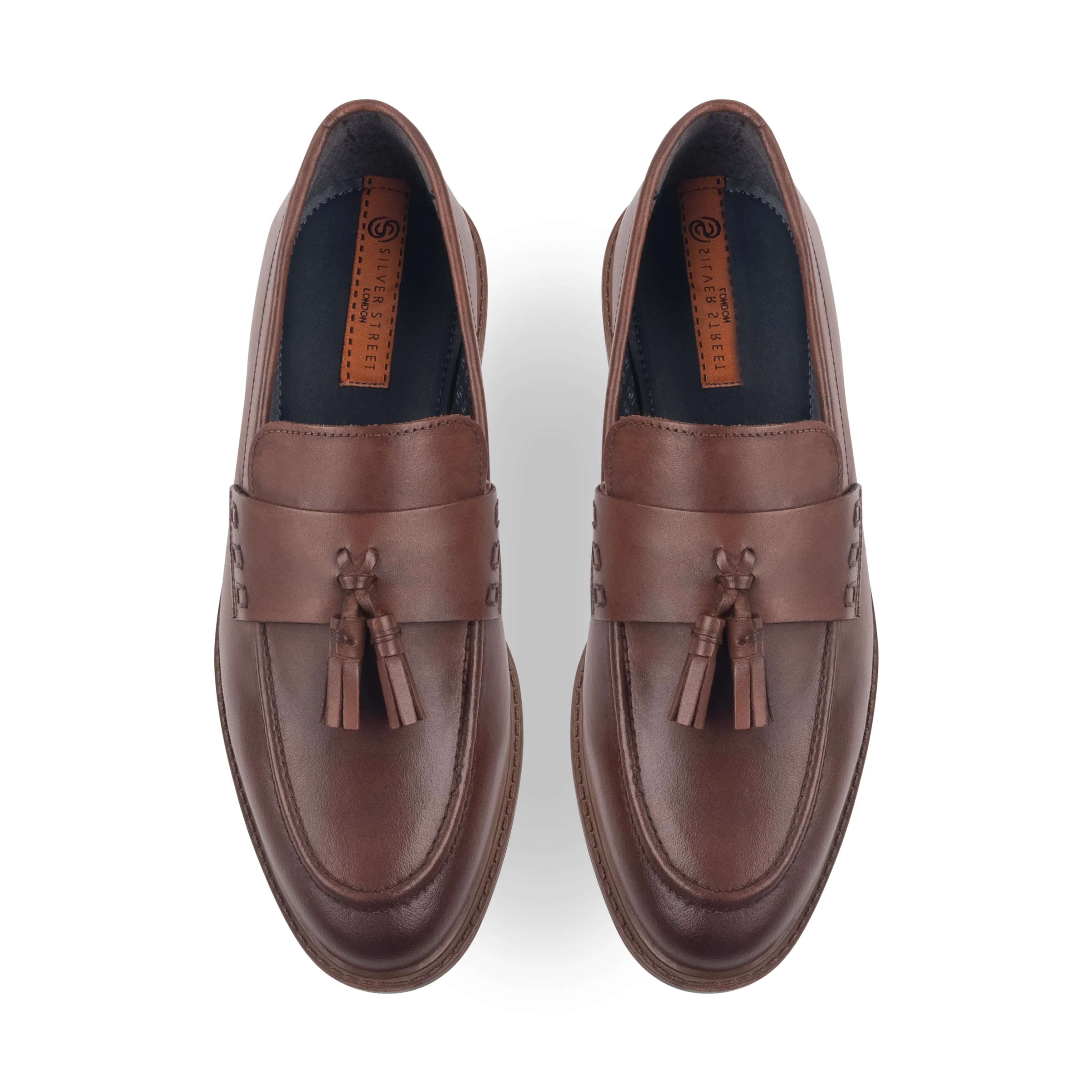 Charleston Leather Tassel Loafer - Brown