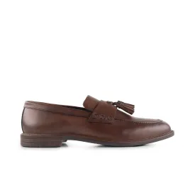 Charleston Leather Tassel Loafer - Brown