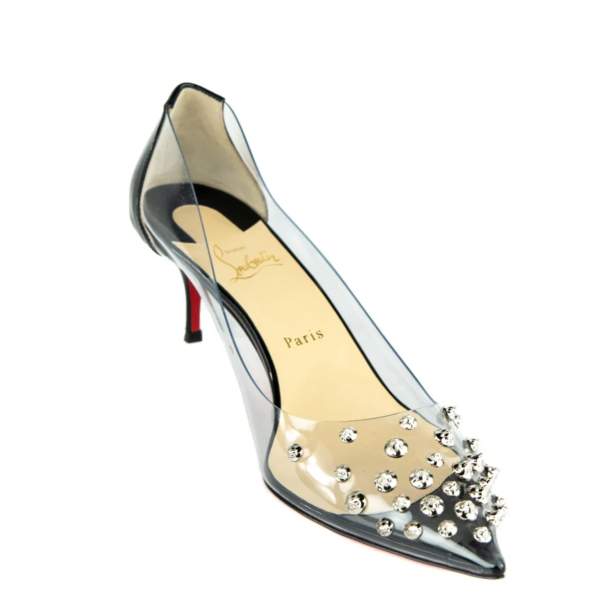 Christian Louboutin Black Collaclou Studded PVC Pumps Size 12 | EU 42