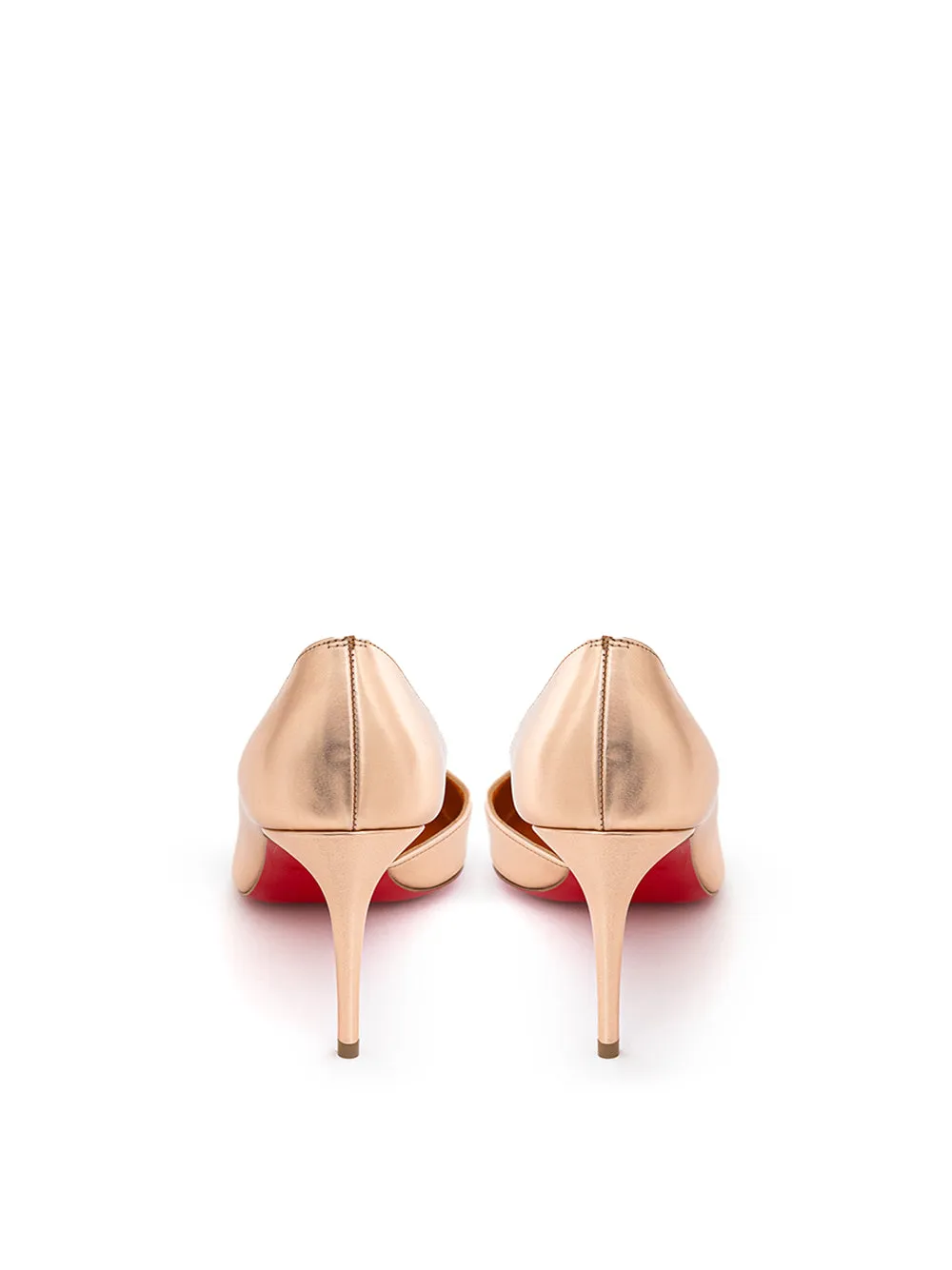 Christian Louboutin Iriza 85 Décolleté in Pink Metallic Leather