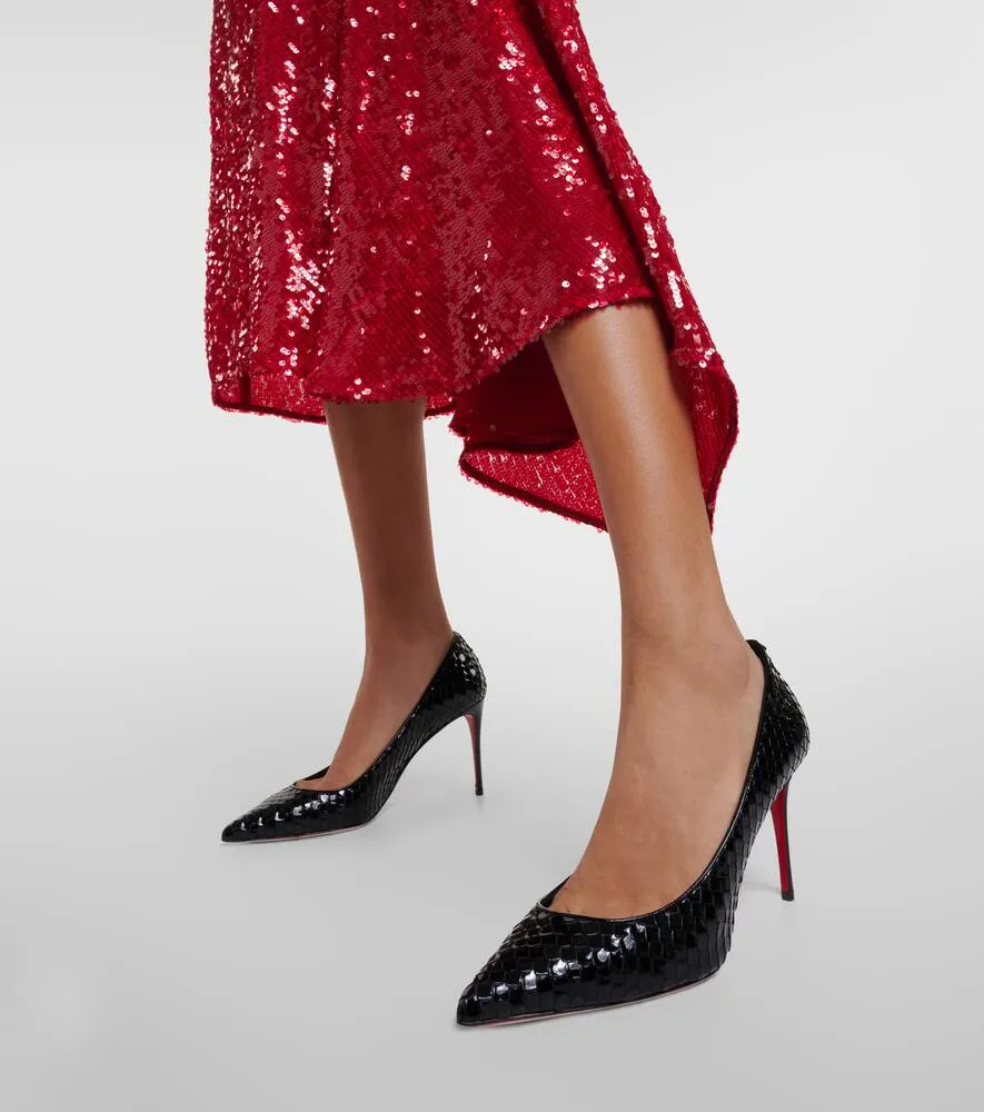 Christian Louboutin Kate embossed leather pumps