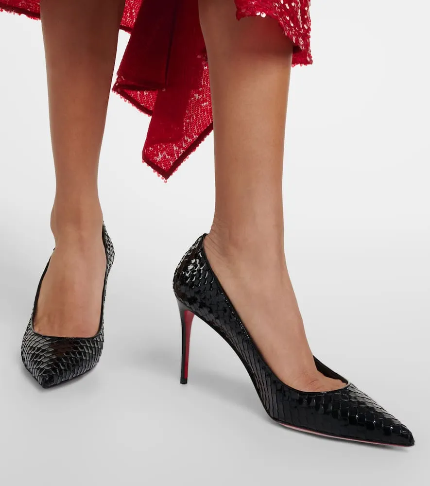 Christian Louboutin Kate embossed leather pumps