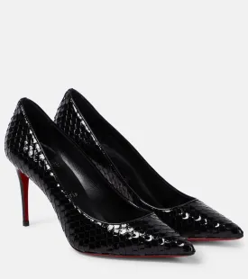Christian Louboutin Kate embossed leather pumps