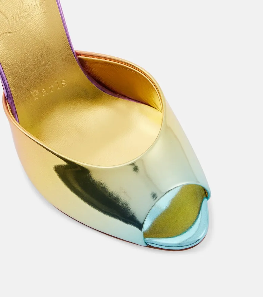 Christian Louboutin Me Dolly 100 mirrored leather mules