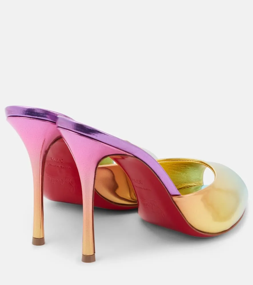 Christian Louboutin Me Dolly 100 mirrored leather mules