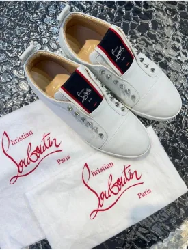 Christian Louboutin Unisex’s Fique A Vontade Leather Low-Top Sneakers