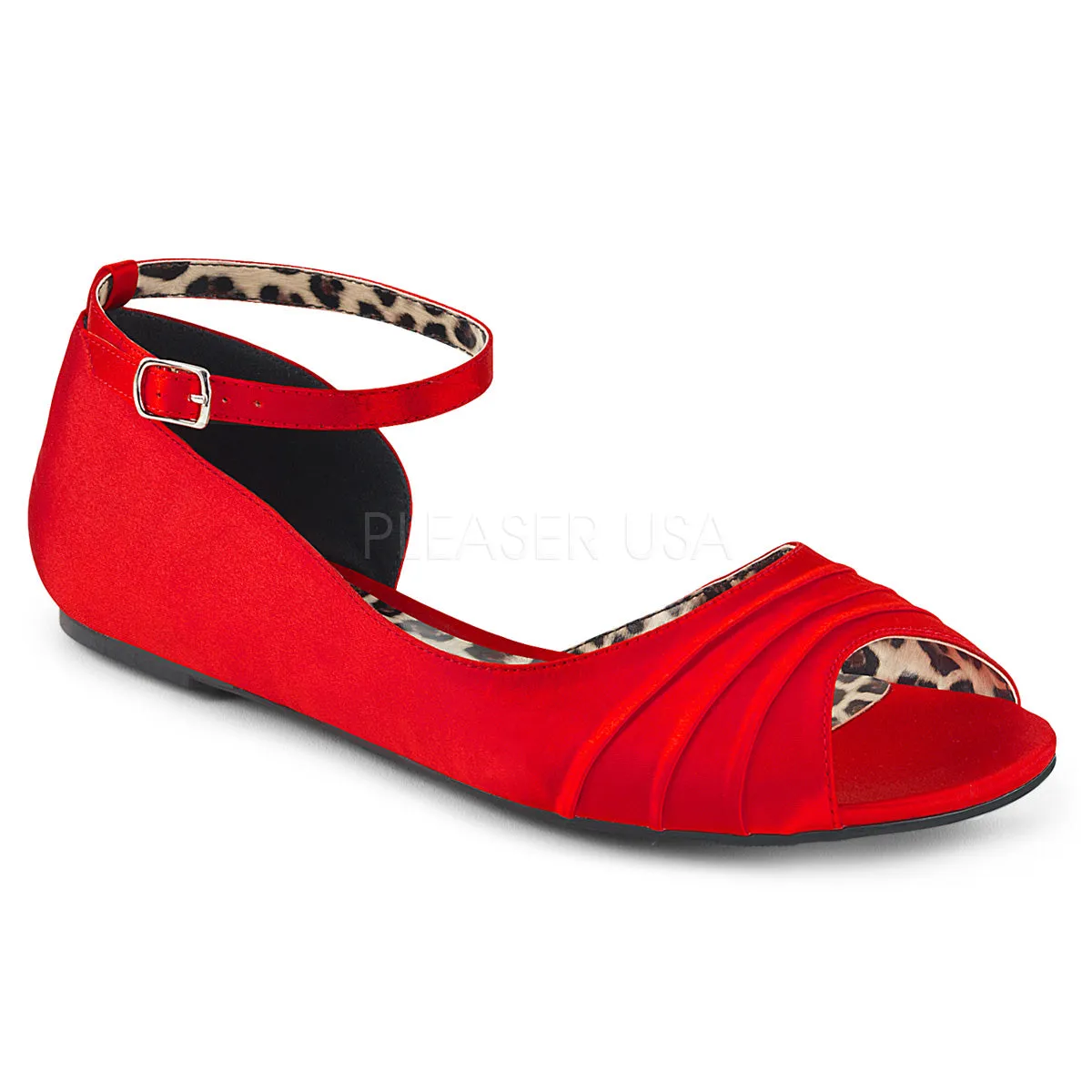 D-Orsay Satin Ballet Flats 3-colors ANNA-03