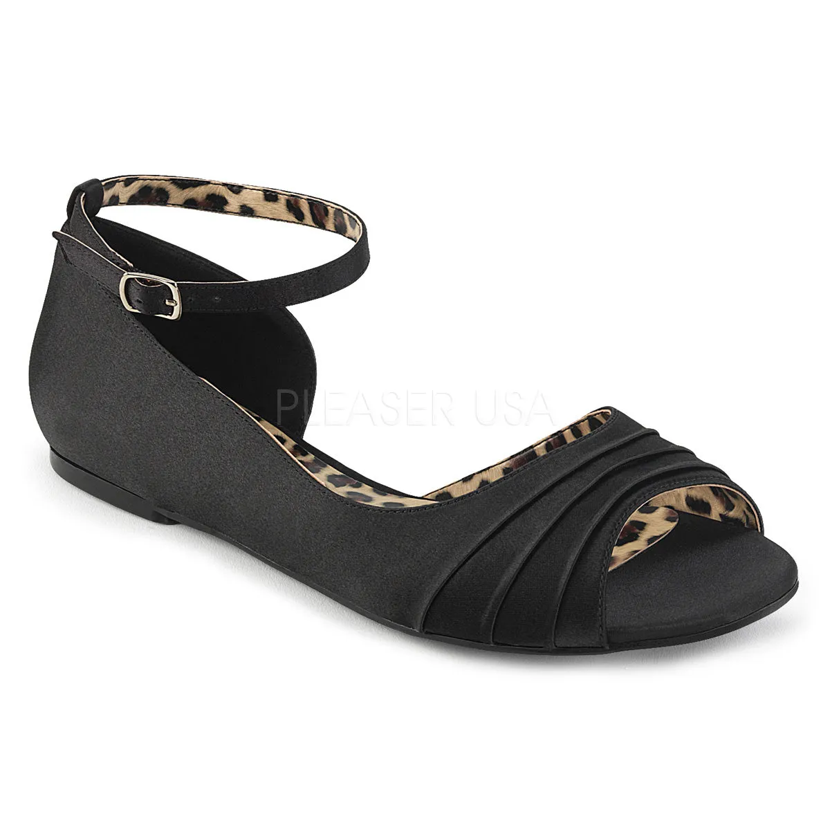 D-Orsay Satin Ballet Flats 3-colors ANNA-03