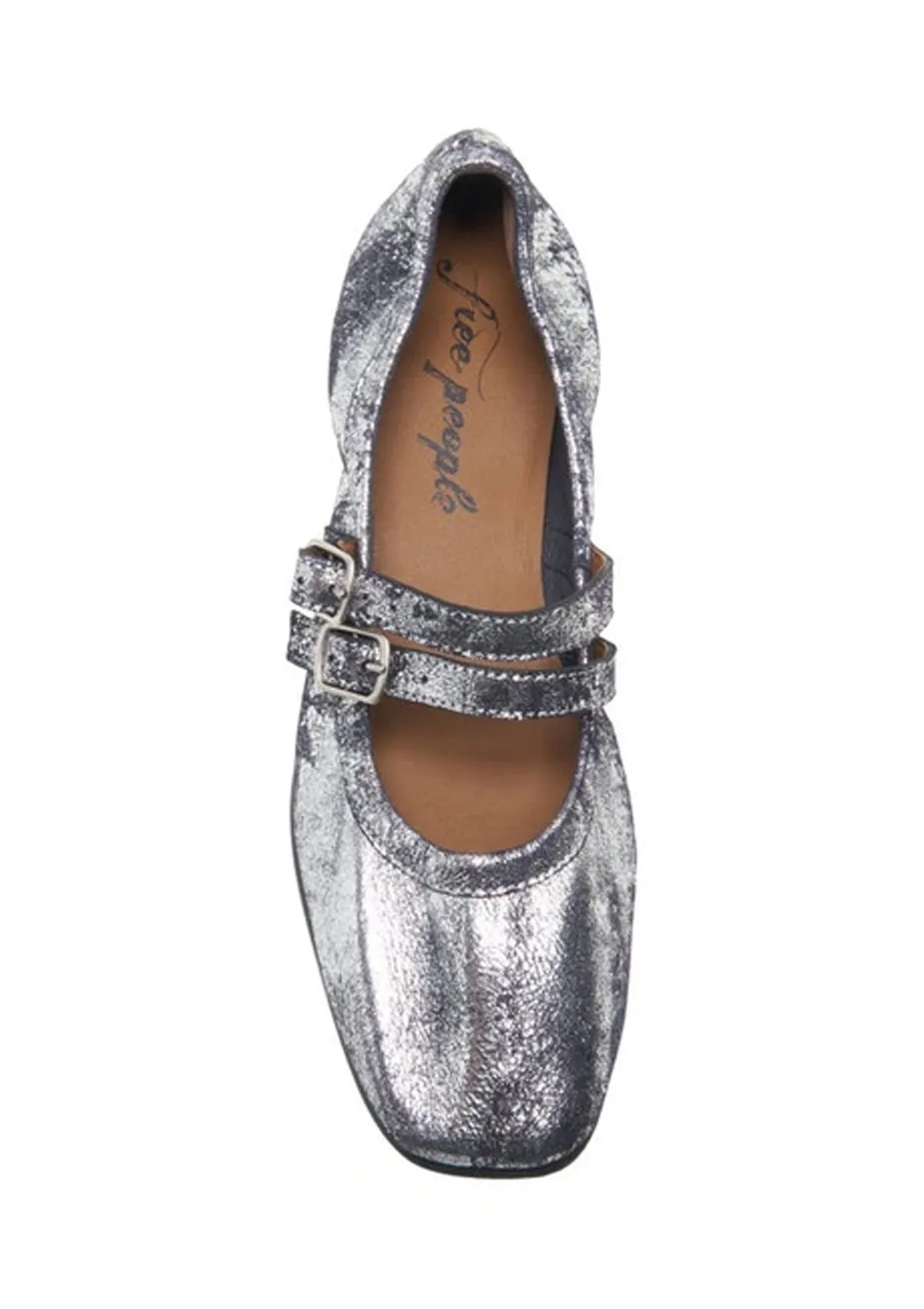Free People Gemini Ballet Flat Silver