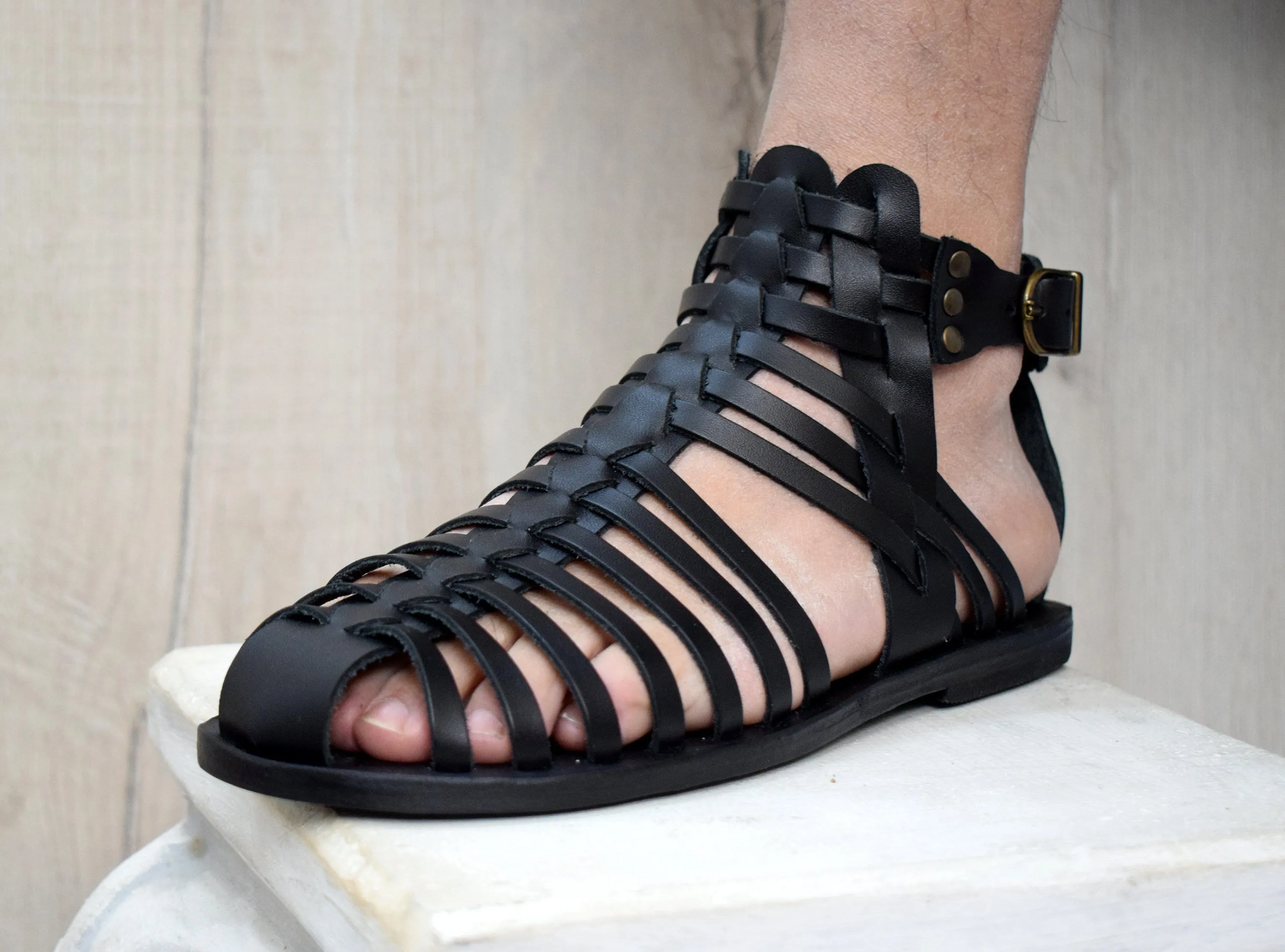 Gladiator Roman Grecian Huarache Sandals