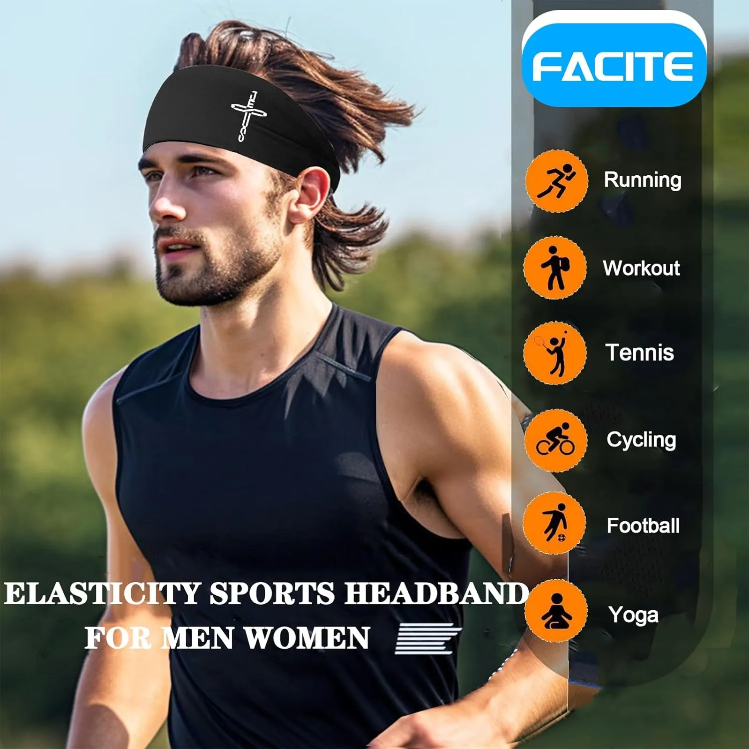 Headbands for Men Women 3pcs Sweat Bands Headbands Men Sweatbands Women