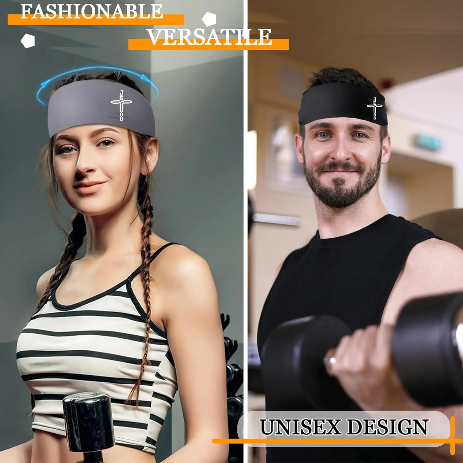 Headbands for Men Women 3pcs Sweat Bands Headbands Men Sweatbands Women