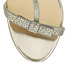 JIMMY CHOO BOW T-STRAP STILETTO SANDALS