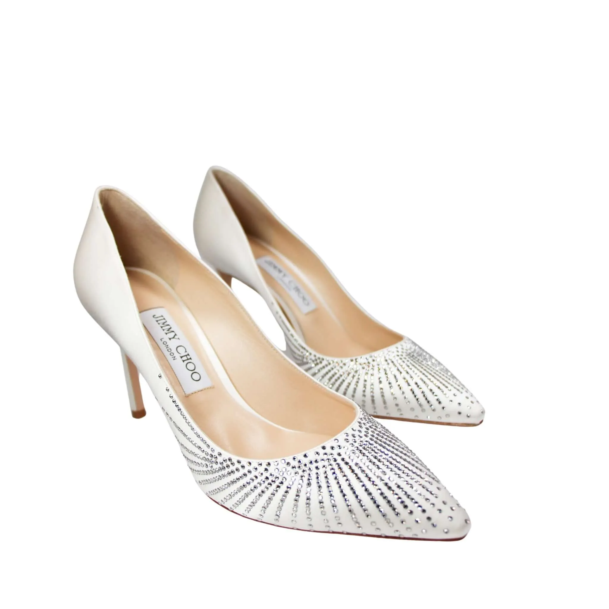Jimmy Choo Wedding Shoes - Shooting Crystals on Satin