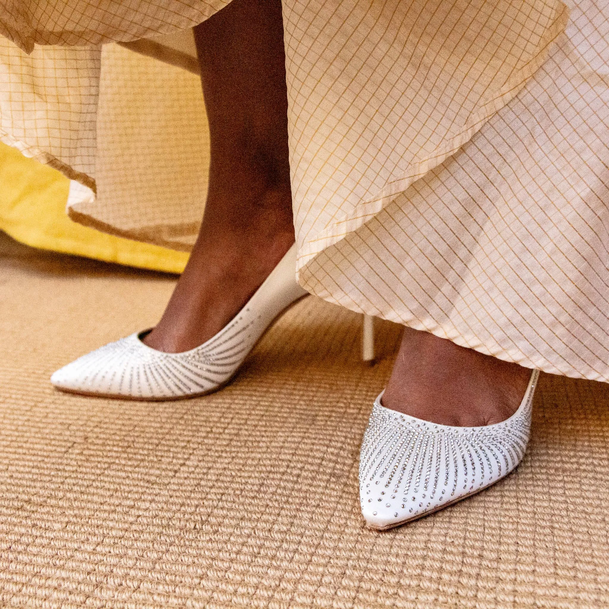 Jimmy Choo Wedding Shoes - Shooting Crystals on Satin
