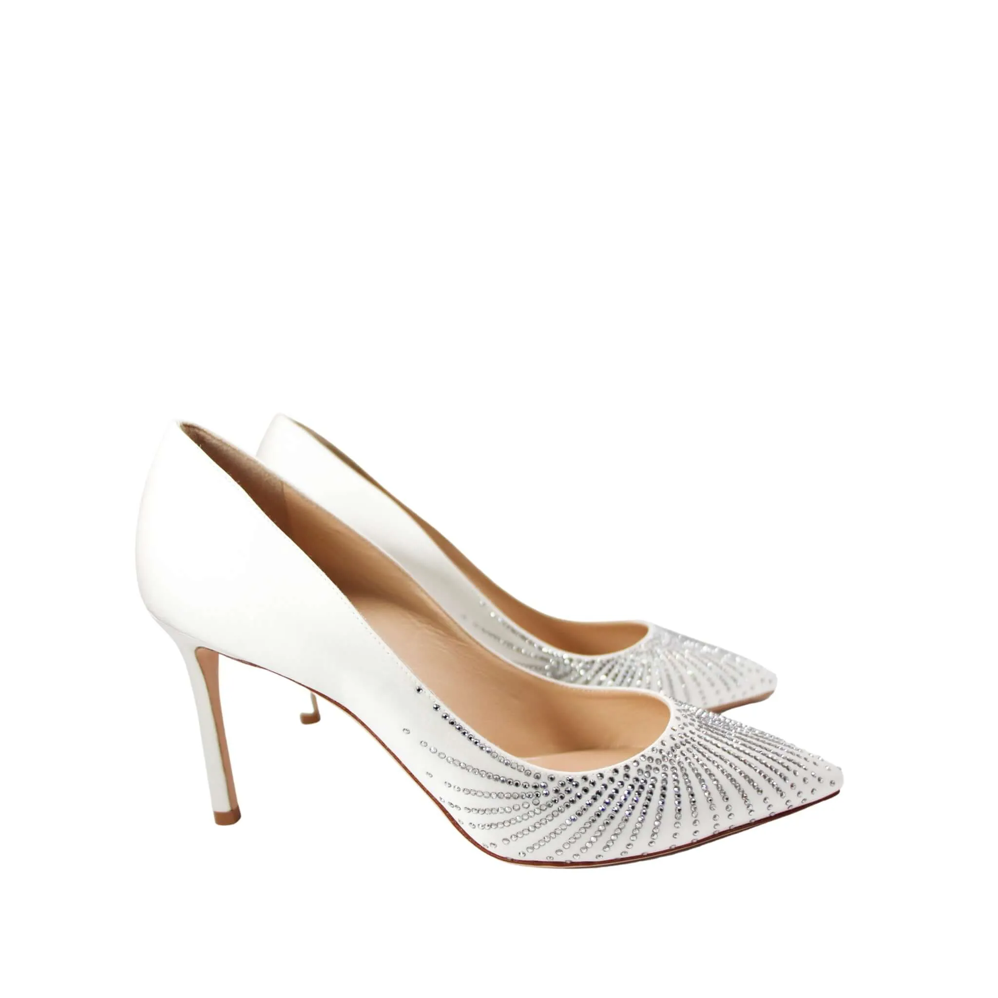 Jimmy Choo Wedding Shoes - Shooting Crystals on Satin