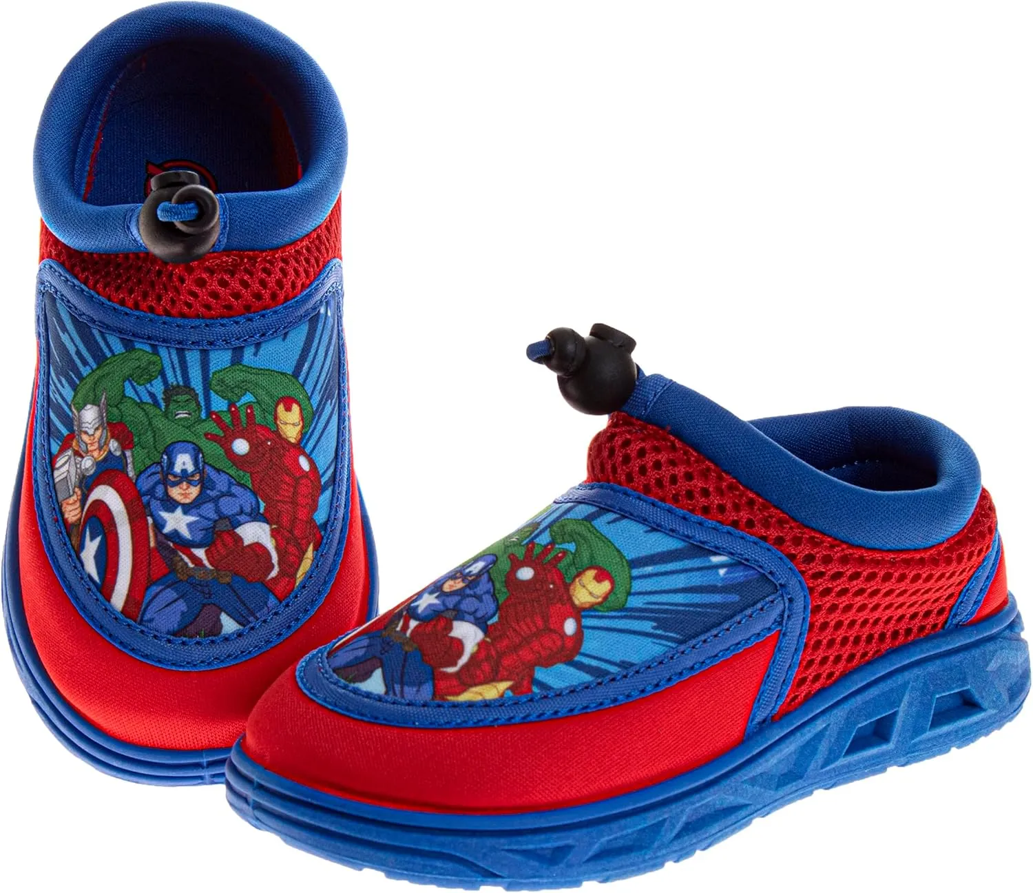 Josmo Boys Water Shoes - Sonic The Hedgehog Spiderman Ironman Captain America Hulk Thor Pool Aqua Socks Slip On Quick Dry (5-10 Toddlers / 11-12 Little Kids)
