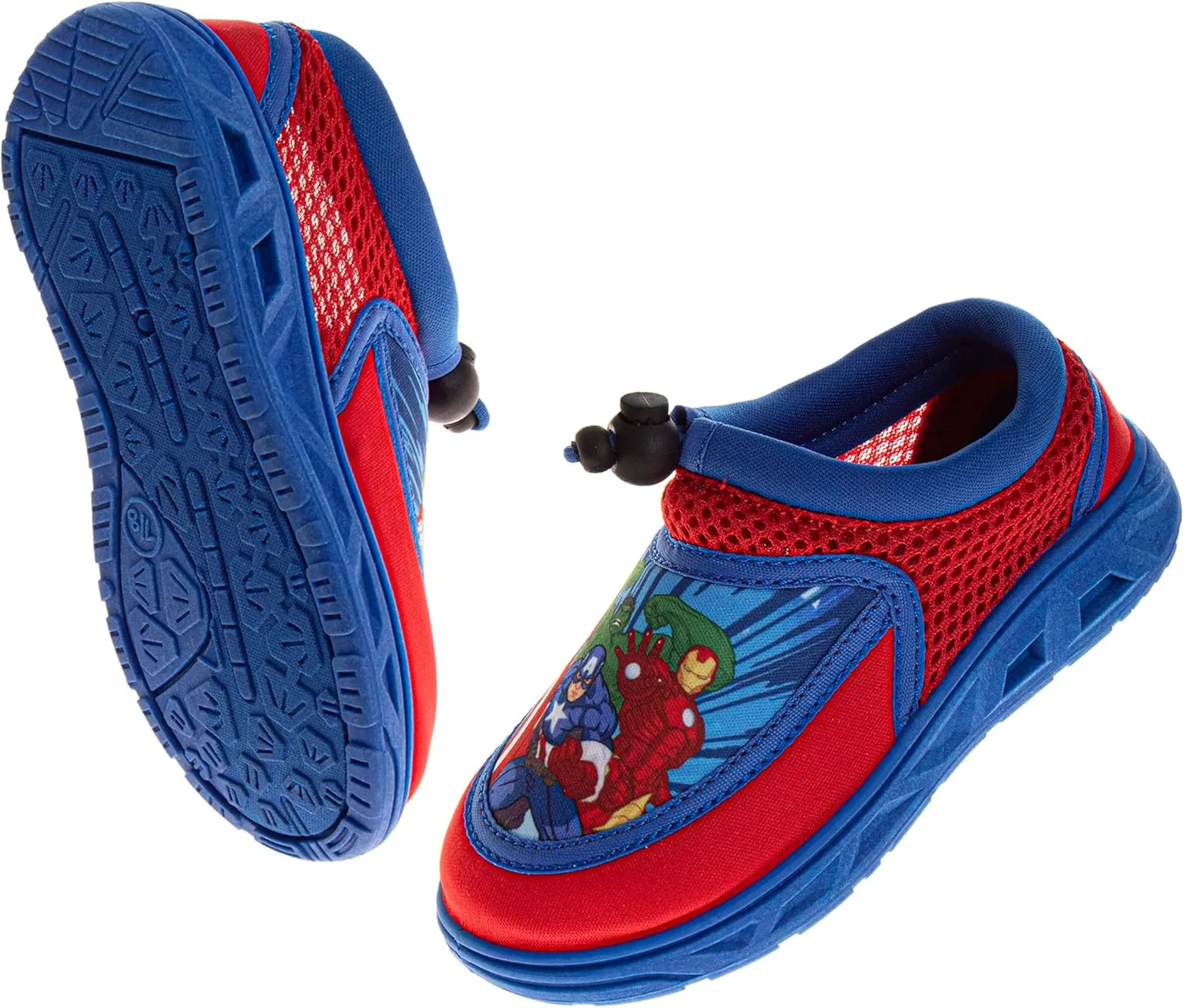 Josmo Boys Water Shoes - Sonic The Hedgehog Spiderman Ironman Captain America Hulk Thor Pool Aqua Socks Slip On Quick Dry (5-10 Toddlers / 11-12 Little Kids)