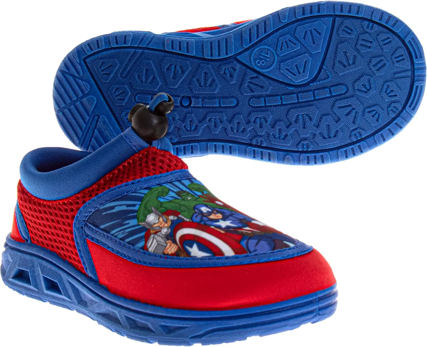 Josmo Boys Water Shoes - Sonic The Hedgehog Spiderman Ironman Captain America Hulk Thor Pool Aqua Socks Slip On Quick Dry (5-10 Toddlers / 11-12 Little Kids)