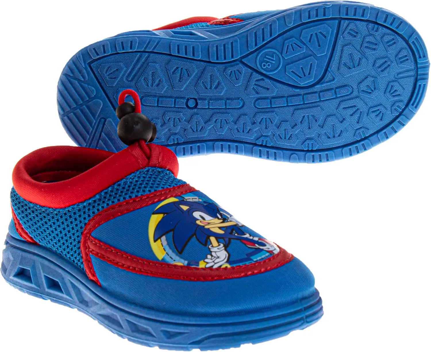 Josmo Boys Water Shoes - Sonic The Hedgehog Spiderman Ironman Captain America Hulk Thor Pool Aqua Socks Slip On Quick Dry (5-10 Toddlers / 11-12 Little Kids)