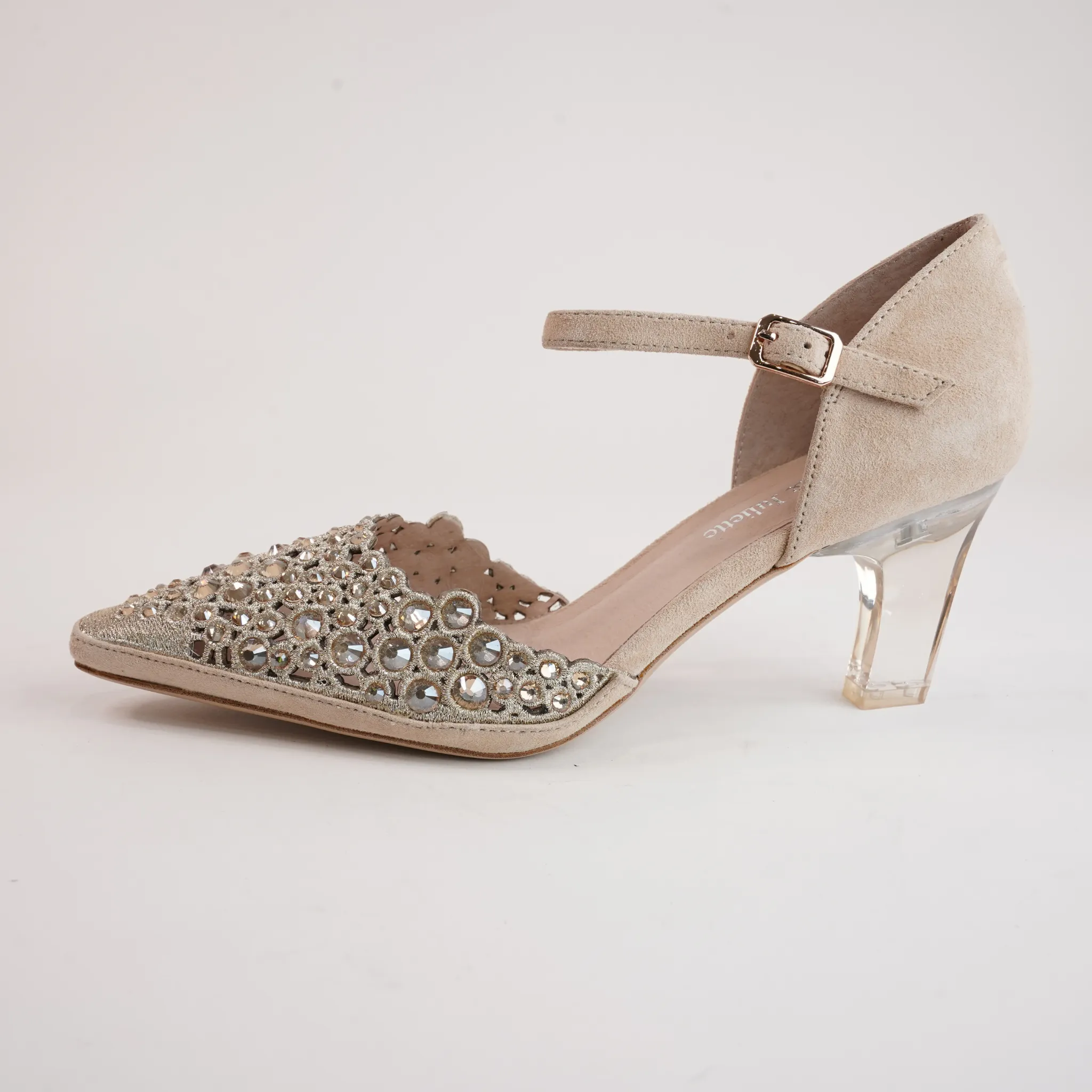 Krama Latte Leather Heels