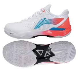 Li-Ning LT01 Thunder Womens Badminton Shoes - White / Fruity Neon