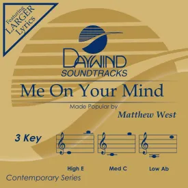 Me On Your Mind Accompaniment/Performance Track