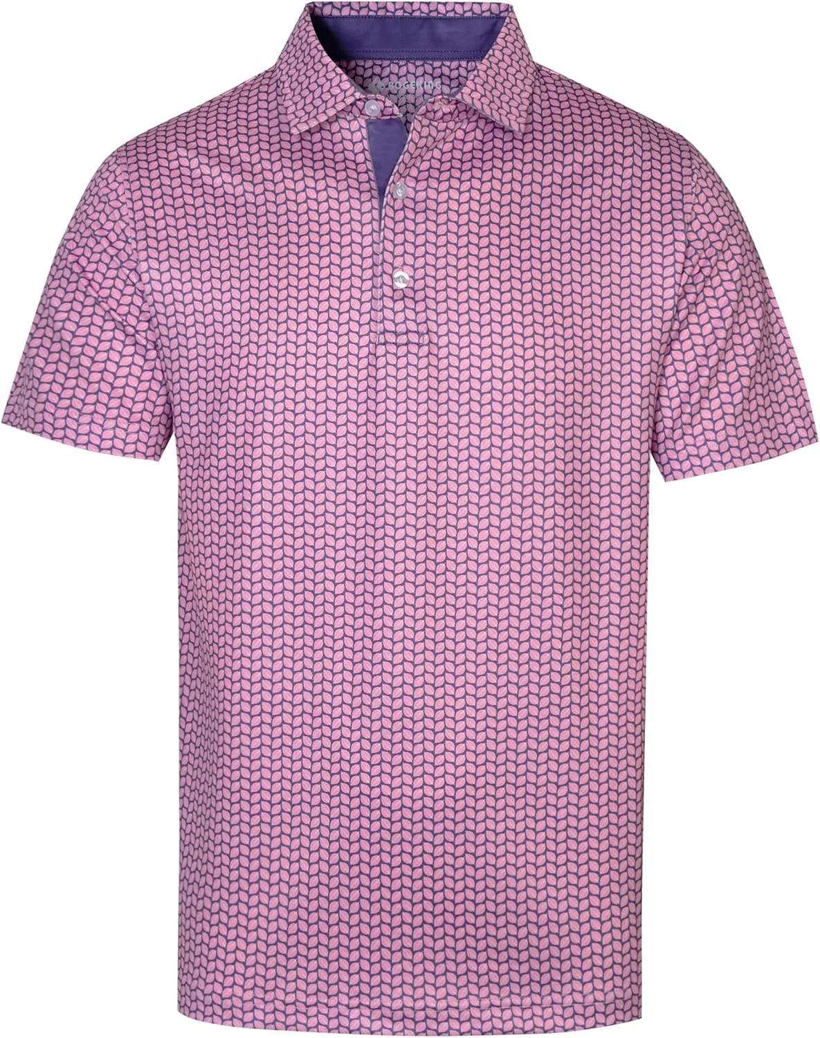 Mens Golf Shirts Short Sleeve Print Dry Fit Moisture Wicking Performance Polo Shirt