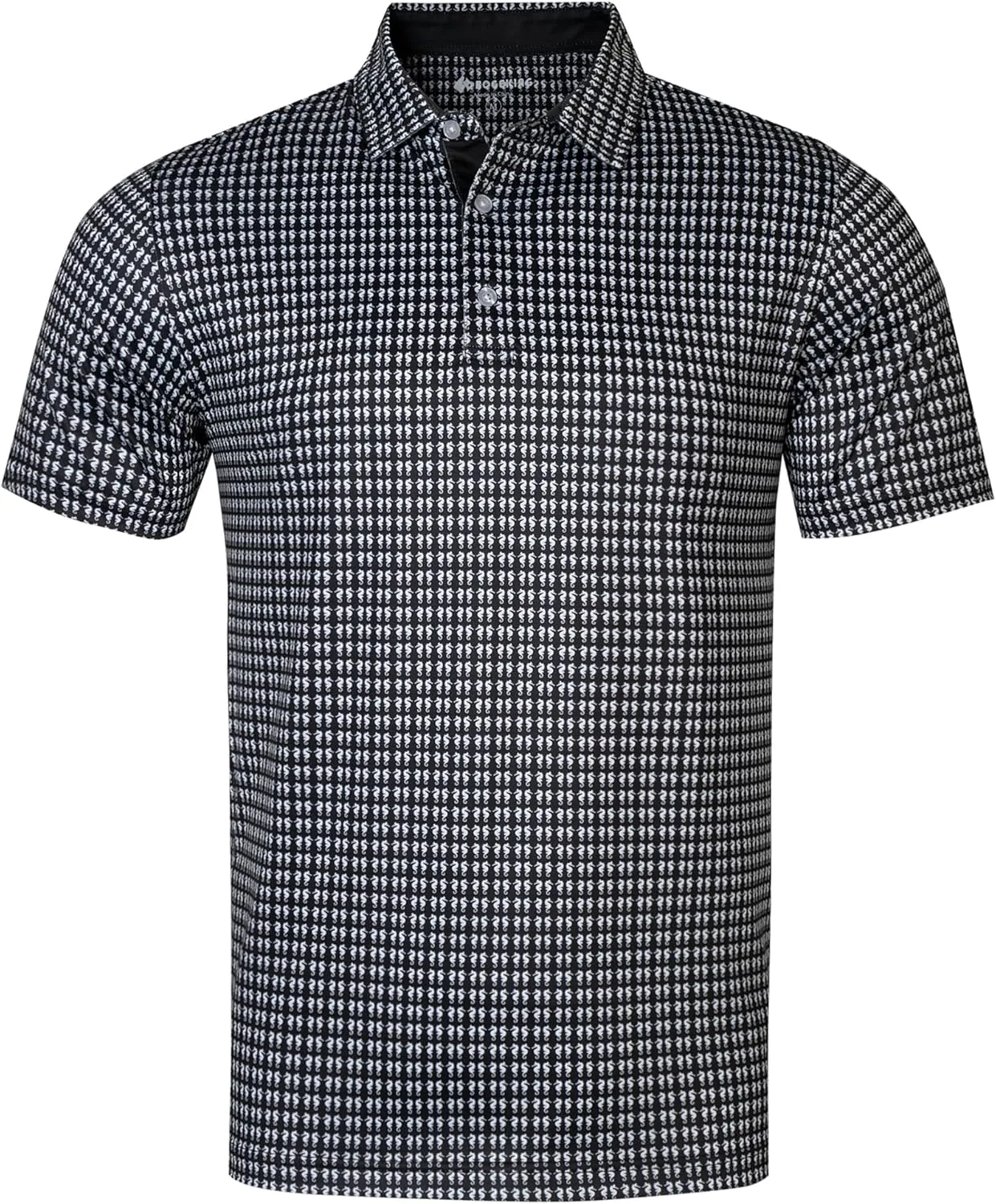 Mens Golf Shirts Short Sleeve Print Dry Fit Moisture Wicking Performance Polo Shirt
