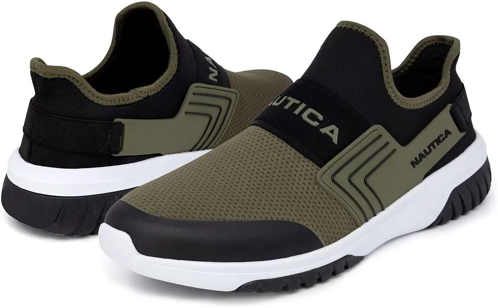 Nautica Men's Slip-On Sneakers ?C Casual Fashion Shoes for Walking, in Medium & Wide Widths