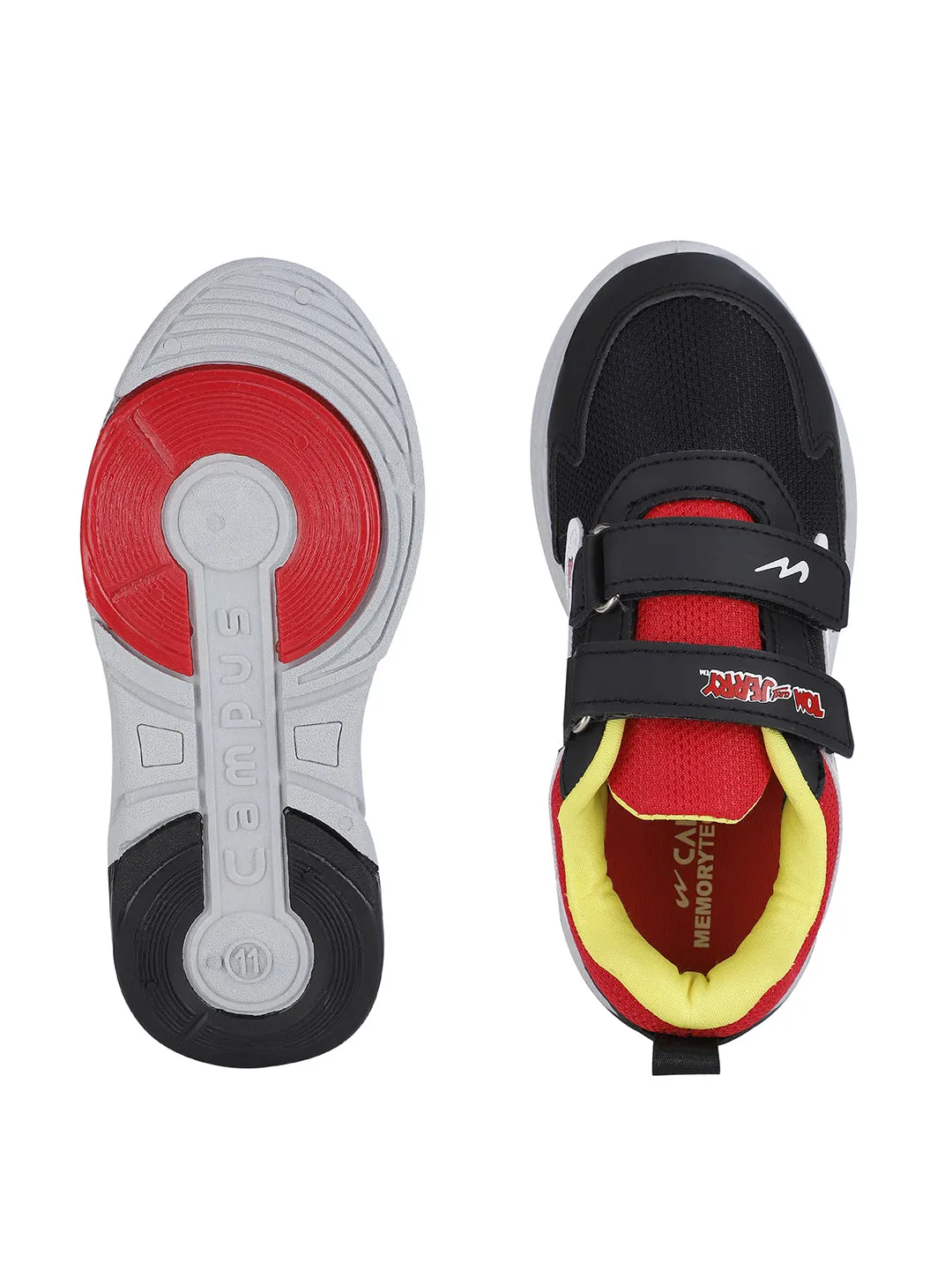 SRM-16V Black Kid's Running Shoes