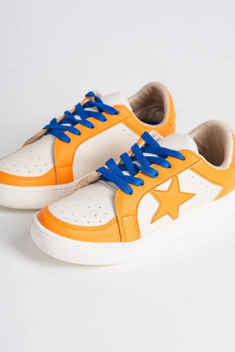 Star sneakers orange