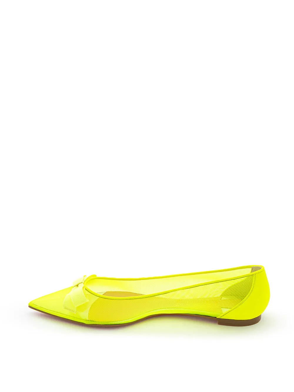 Vibrant Fluo Mesh Pointed Ballerinas