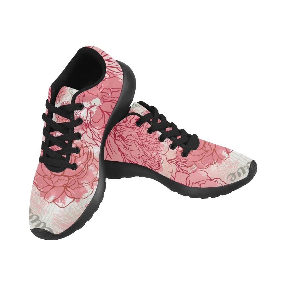 Zenzzle Beautiful peony print on Women's Running shoes Casual Lightweight Athletic Sneakers US size 6-15