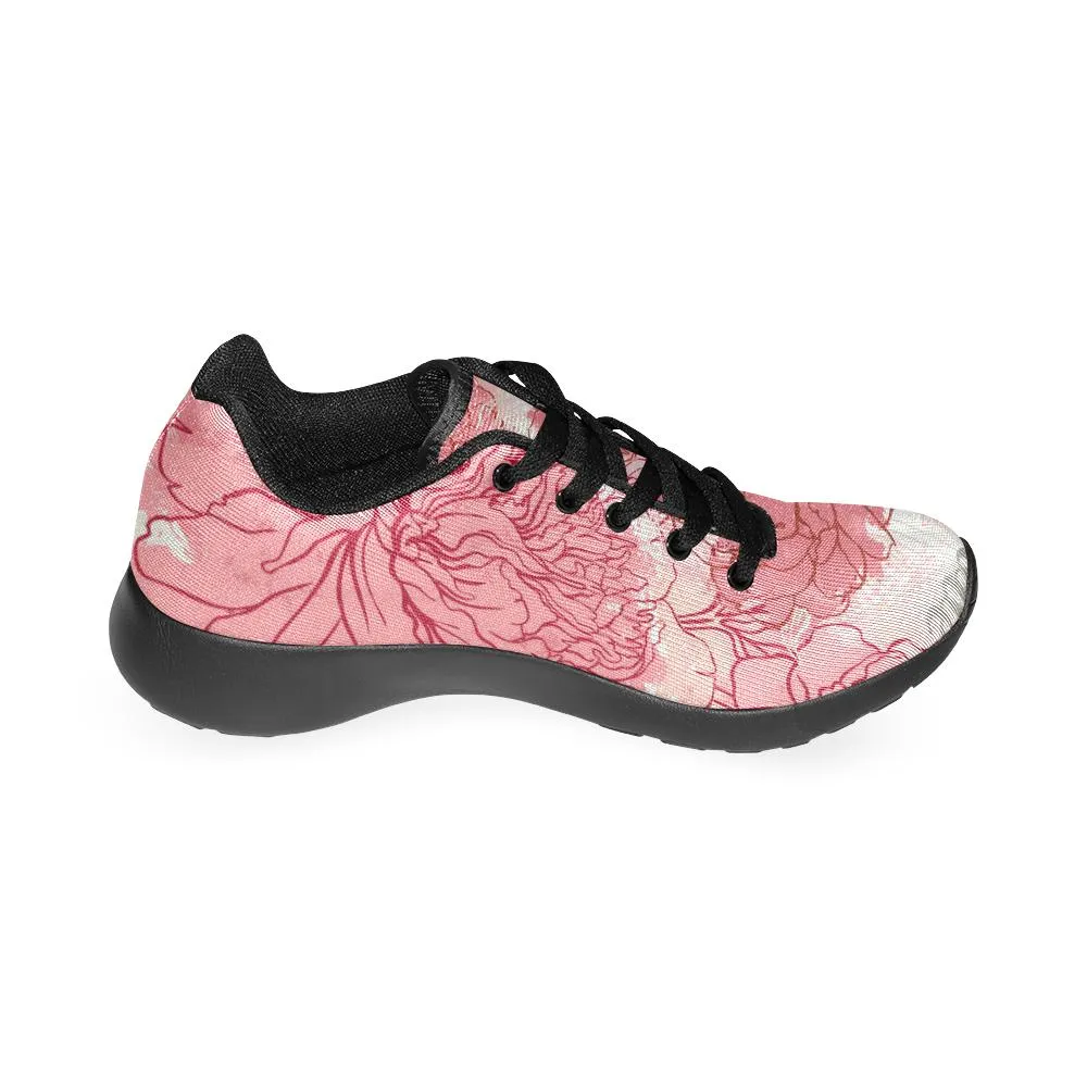 Zenzzle Beautiful peony print on Women's Running shoes Casual Lightweight Athletic Sneakers US size 6-15