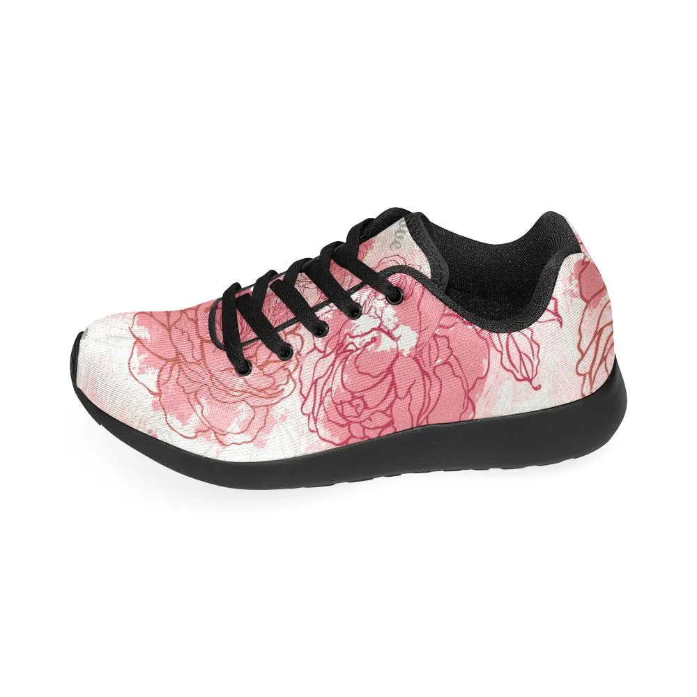 Zenzzle Beautiful peony print on Women's Running shoes Casual Lightweight Athletic Sneakers US size 6-15