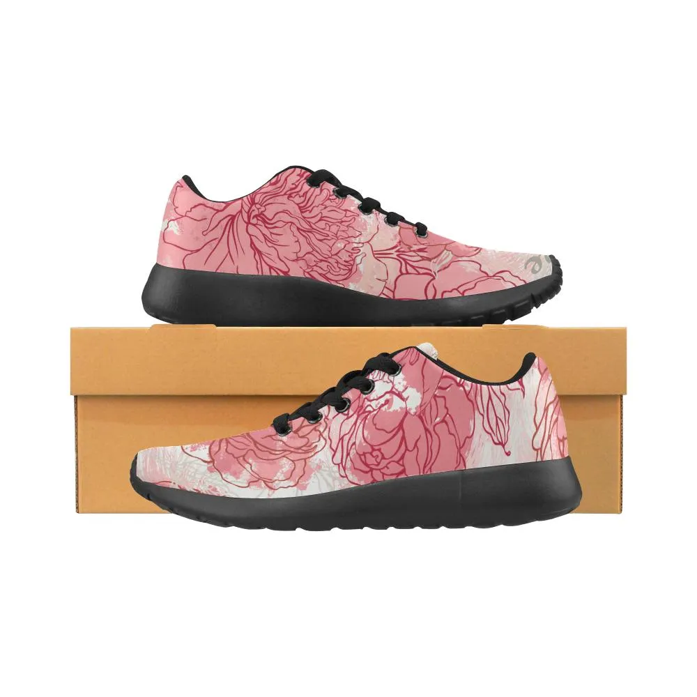 Zenzzle Beautiful peony print on Women's Running shoes Casual Lightweight Athletic Sneakers US size 6-15