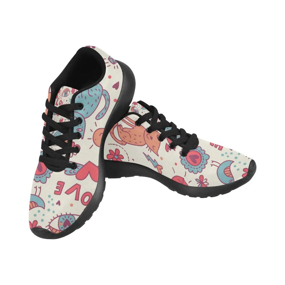 Zenzzle Cartoon romantic pattern cats Women's Running shoes Casual Lightweight Athletic Sneakers US size 6-15