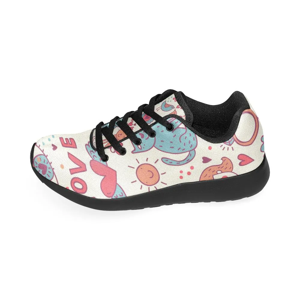 Zenzzle Cartoon romantic pattern cats Women's Running shoes Casual Lightweight Athletic Sneakers US size 6-15