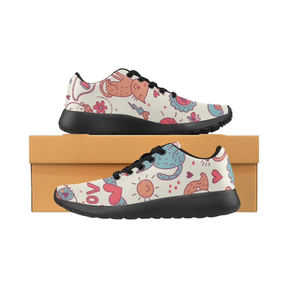 Zenzzle Cartoon romantic pattern cats Women's Running shoes Casual Lightweight Athletic Sneakers US size 6-15