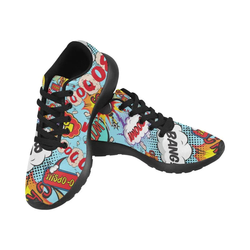 Zenzzle comic speech bubbles print on Women's Running shoes Casual Lightweight Athletic Sneakers US size 6-15