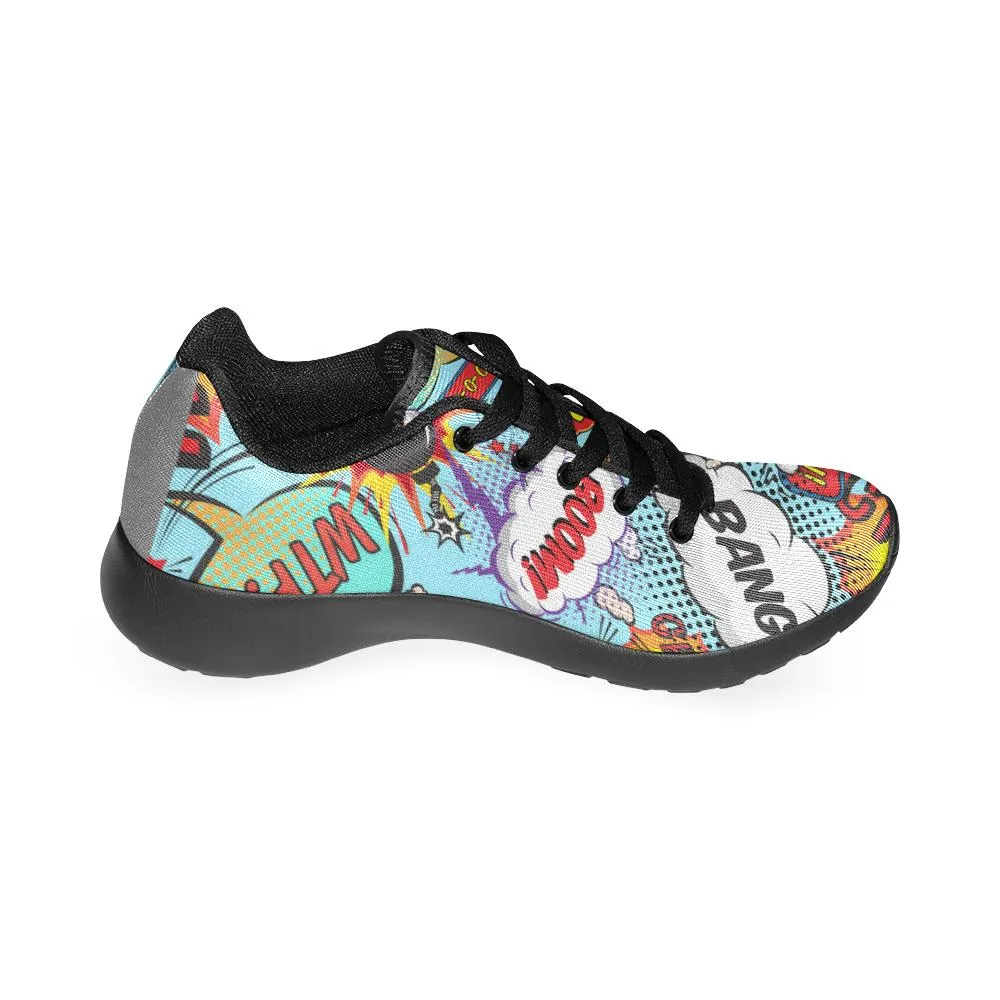 Zenzzle comic speech bubbles print on Women's Running shoes Casual Lightweight Athletic Sneakers US size 6-15