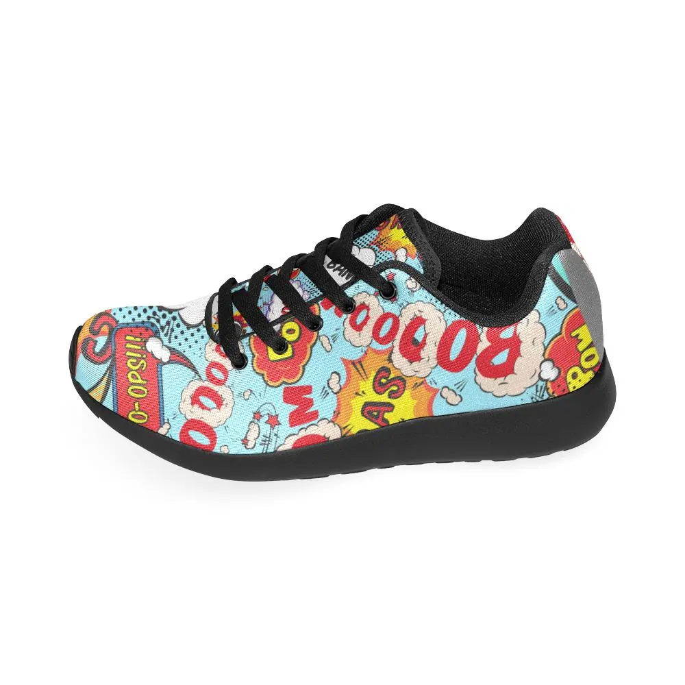 Zenzzle comic speech bubbles print on Women's Running shoes Casual Lightweight Athletic Sneakers US size 6-15