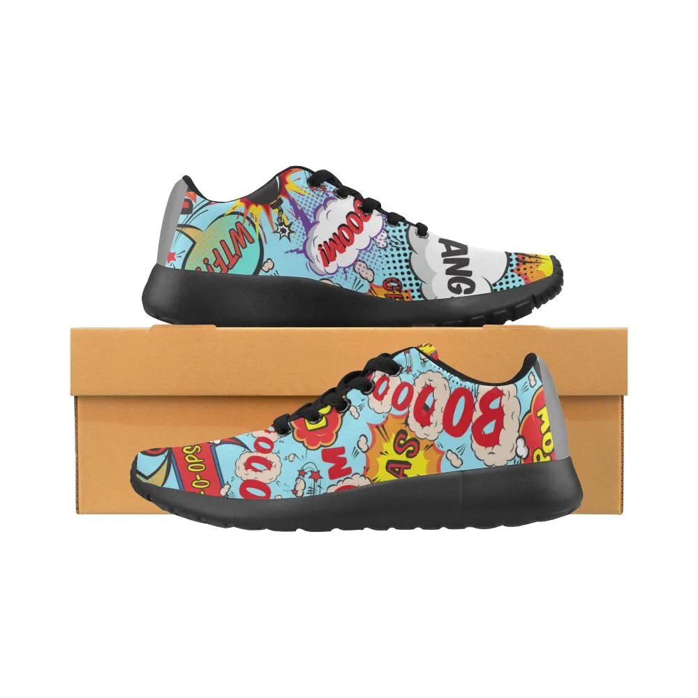 Zenzzle comic speech bubbles print on Women's Running shoes Casual Lightweight Athletic Sneakers US size 6-15