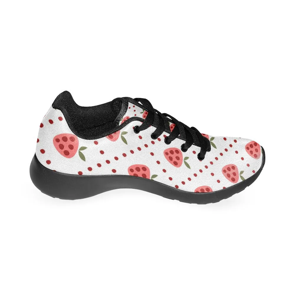 Zenzzle graphic Doodle Strawberry pattern Women's Running shoes Casual Lightweight Athletic Sneakers US size 6-15