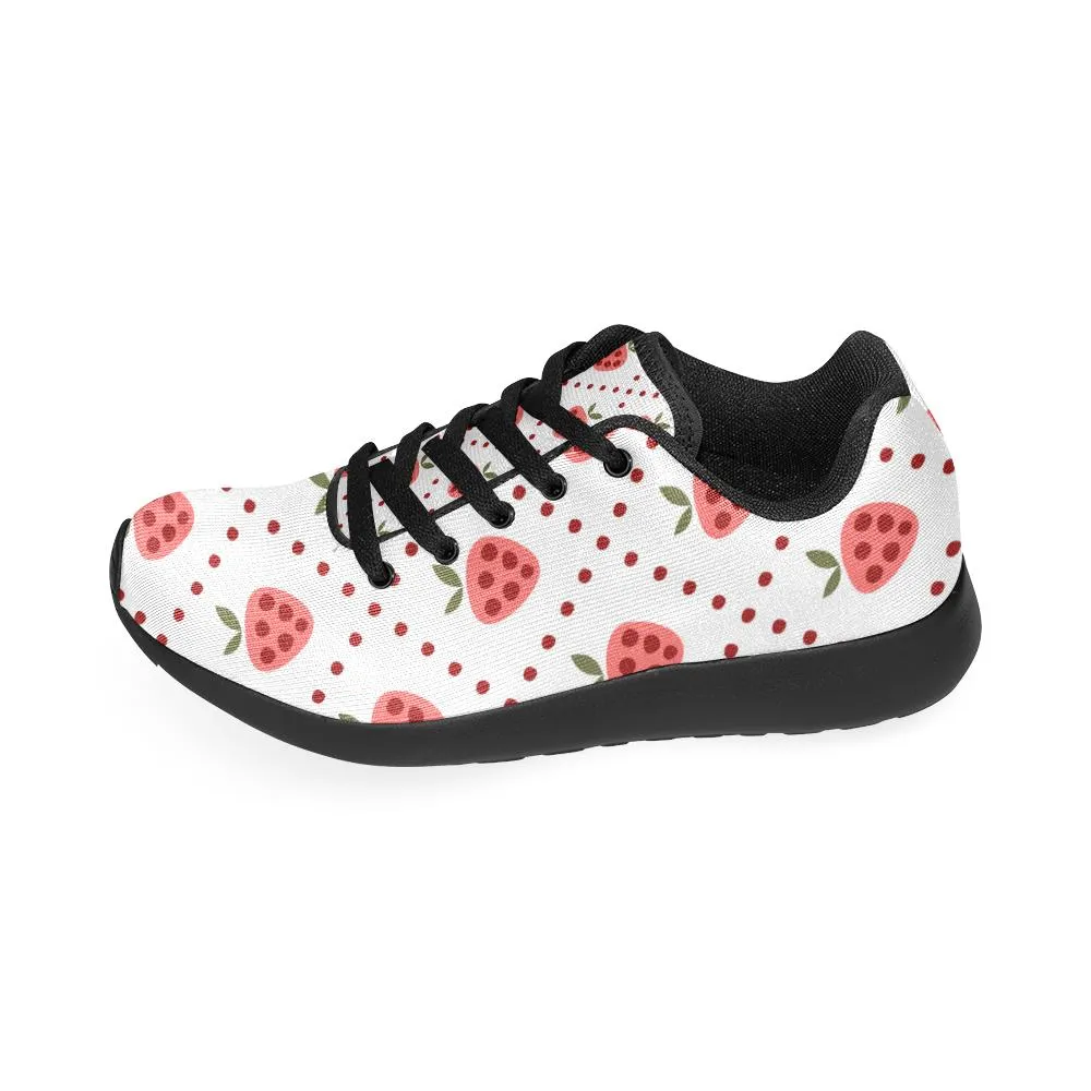 Zenzzle graphic Doodle Strawberry pattern Women's Running shoes Casual Lightweight Athletic Sneakers US size 6-15
