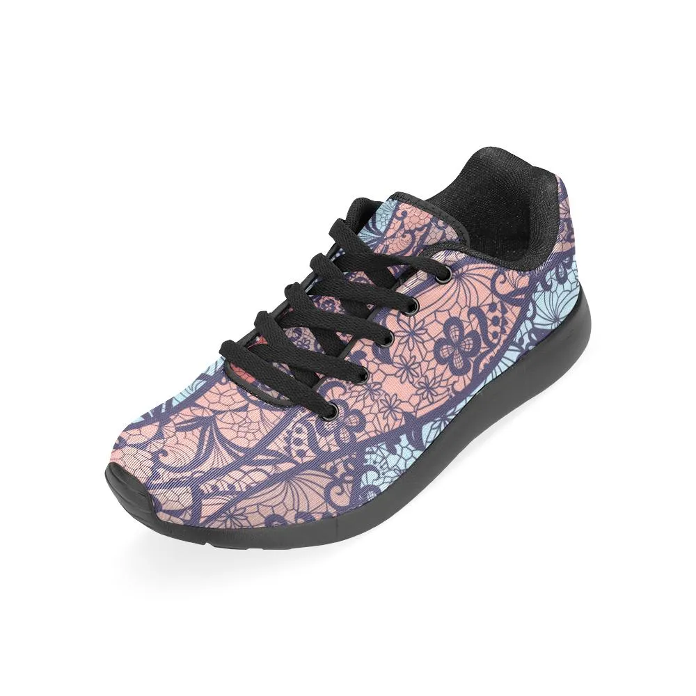 Zenzzle Lace vector fabric pattern print on Women's Running shoes Casual Lightweight Athletic Sneakers US size 6-15
